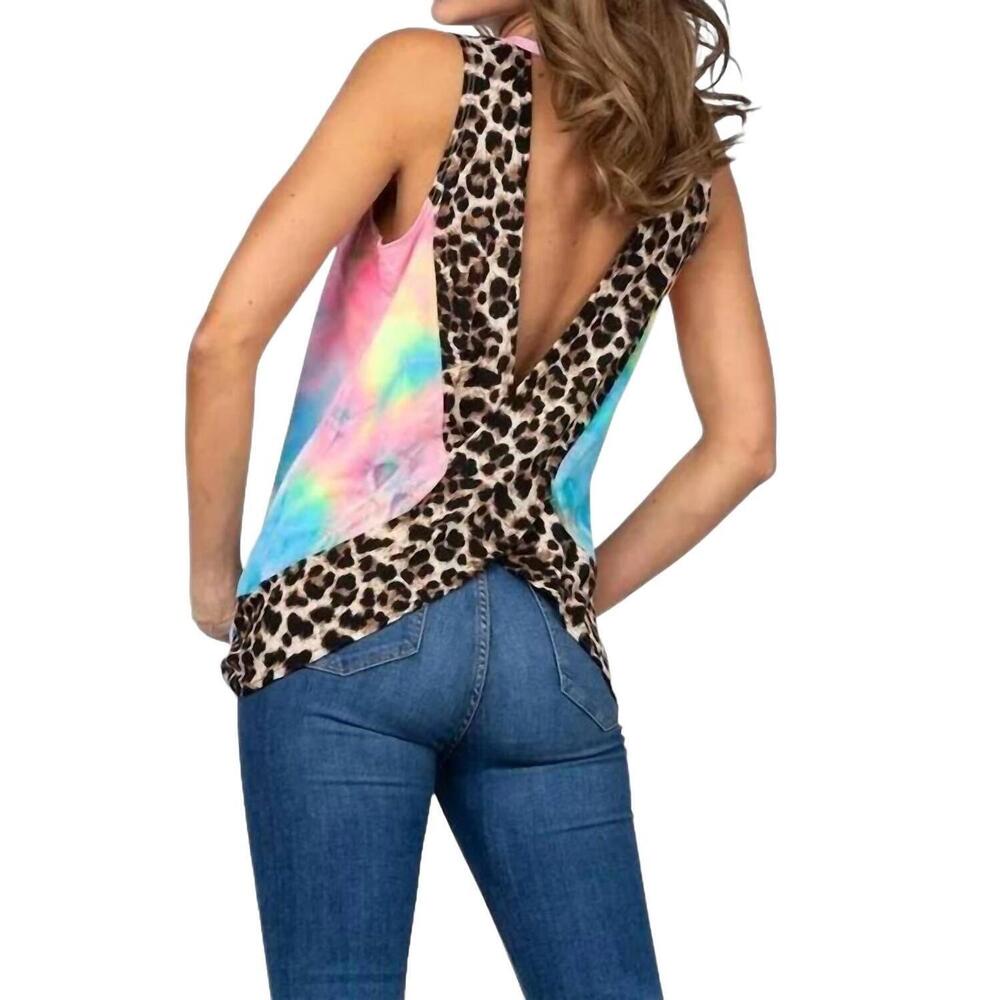 NEW HEIMISH USA open back tank top in tie dye - Picture 3 of 3